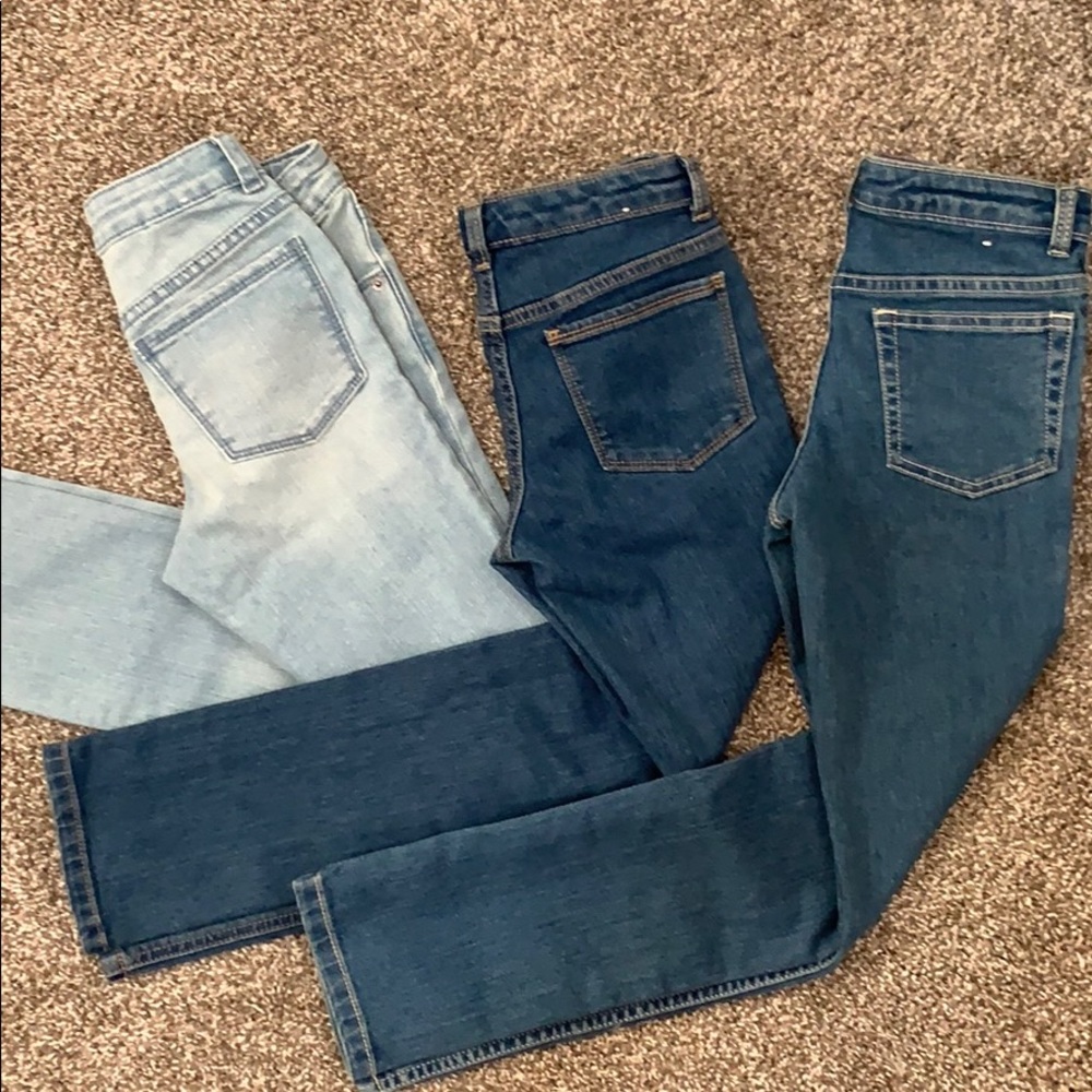 Three pairs of Girls Skinny Jeans